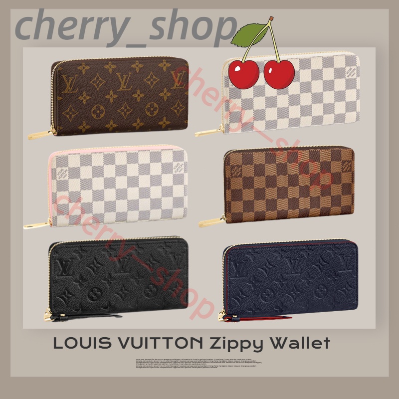 หลุยส์วิตตอง Louis Vuitton ZIPPY zipper wallet สำหรับผู้หญิง / ซิป / กระเป๋าสตางค์กระเป๋าสตางค์ใบยาวซิป
