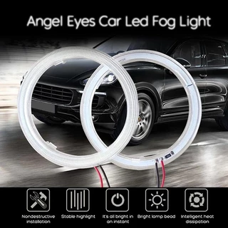 หลอดไฟหน้า LED COB DRL สว่างมาก ขนาด 60/70/80/90/100 มม. 110 มม. 120 มม. สําหรับรถยนต์ รถจักรยานยนต์ 1 ชิ้น