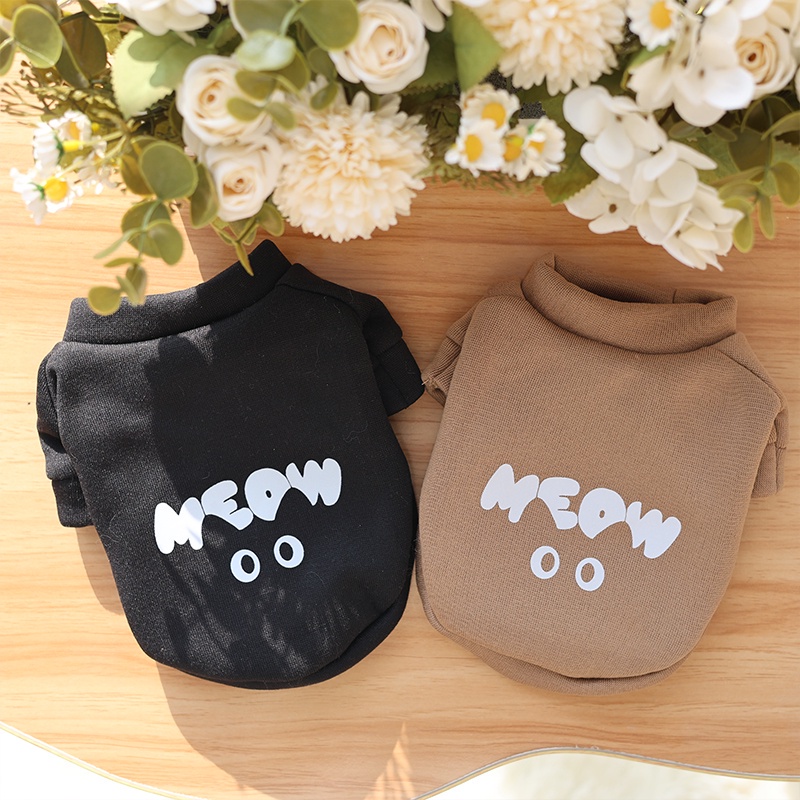 เสื้อฮู้ดดี้ ลายแมวน่ารัก สะดุดตา เหมาะกับฤดูใบไม้ร่วง และฤดูหนาว สําหรับสัตว์เลี้ยง สุนัข แมว