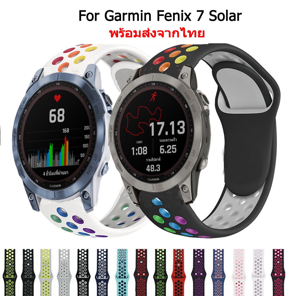 สายนาฬิกา สําหรับ Garmin Fenix 7 Solar สายนาฬิกาข้อมือซิลิโคน สําหรับ garmin fenix7 Solar Smartwatch