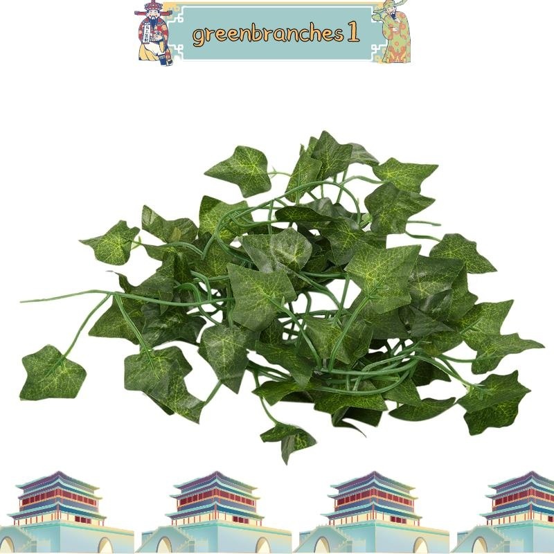 Greenbranches1 ต้นองุ่นประดิษฐ์ ใบไม้เลื้อย สีเขียว ยาว 2 เมตร สําหรับตกแต่งบ้าน งานแต่งงาน บาร์