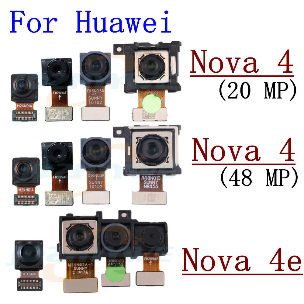 ต้นกําเนิดทดสอบกลับโมดูลกล้องหลักด้านหลังขนาดใหญ่สําหรับ Huawei Nova 4 4e Nova4 Nova4e สายแพกล้องหน้าขนาดเล็ก