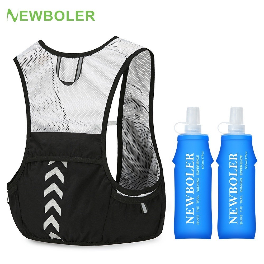 Newboler 130g น้ําหนักเบาจักรยาน Hydration Bag Breathable Running กระเป๋าเป้สะพายหลัง Marathon Jogging Running จักรยานเสื้อกั๊ก