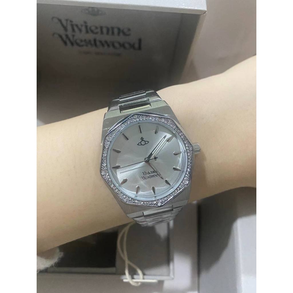 นาฬิกา Vivienne Westwood นาฬิกาข้อมือผู้หญิง นาฬิกาผู้หญิง แบรนด์เนม Brandname รุ่น VV244GRGD VV244SLSL VV244GDGR 34mm
