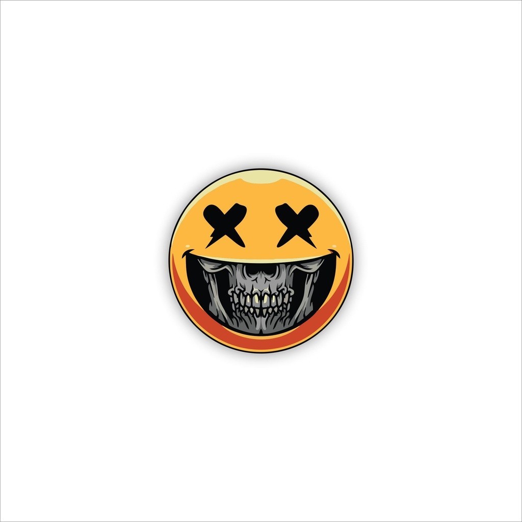 UNIT STICKER ROUND FACE SMILE DISTRO STICKER MEME STICKER TUMBLER STICKER GRAFTAC STICKER
