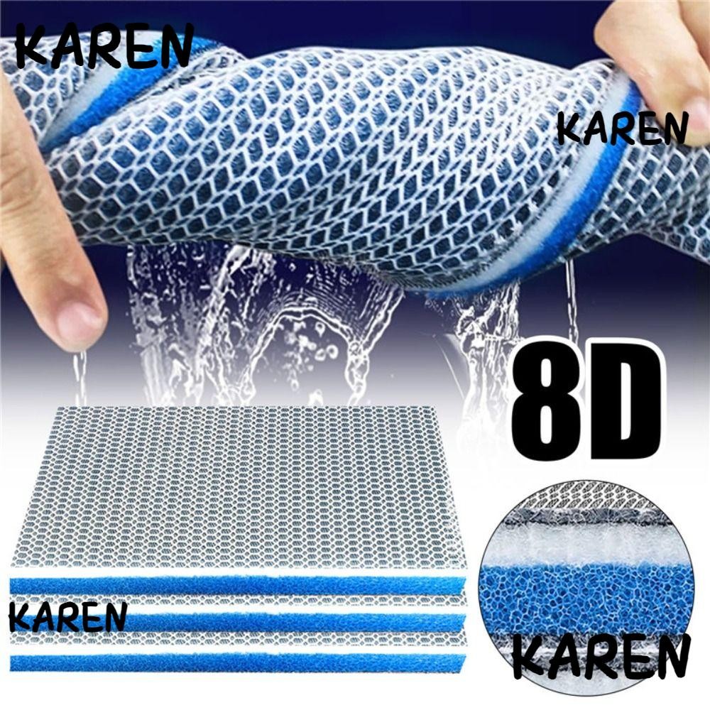 Karen 1 ชิ้น Aquarium Filter ฟองน้ํา, High-Density 8D กรองชีวเคมี, 8 ชั้นผ้าฝ้ายฟองน้ํา Aquarium อุปกรณ์เสริม