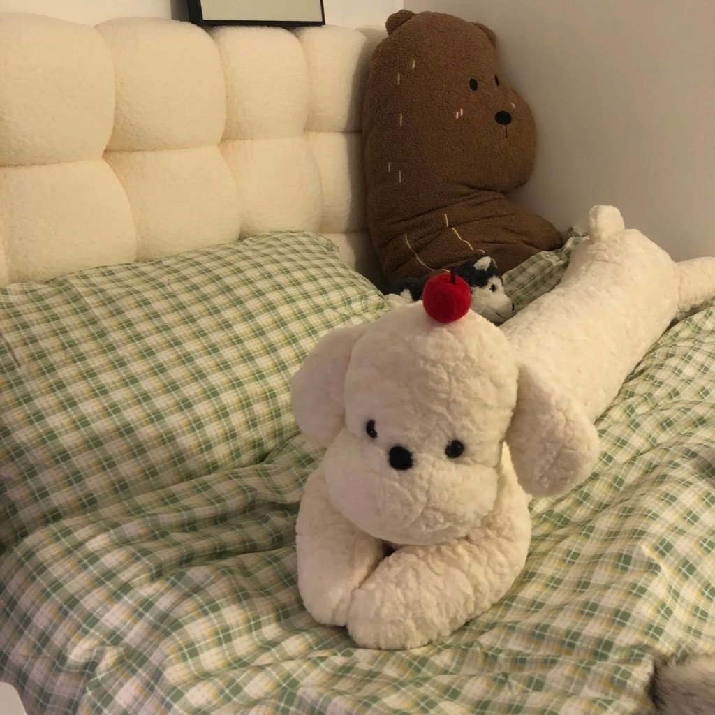 สุนัขแถบยาวหมอนน่ารักฮิปโปตุ๊กตากระต่ายของเล่นตุ๊กตาแมวเตียงสาวคลิปขาด้านข้างนอนตุ๊กตา - รูปที่ 5