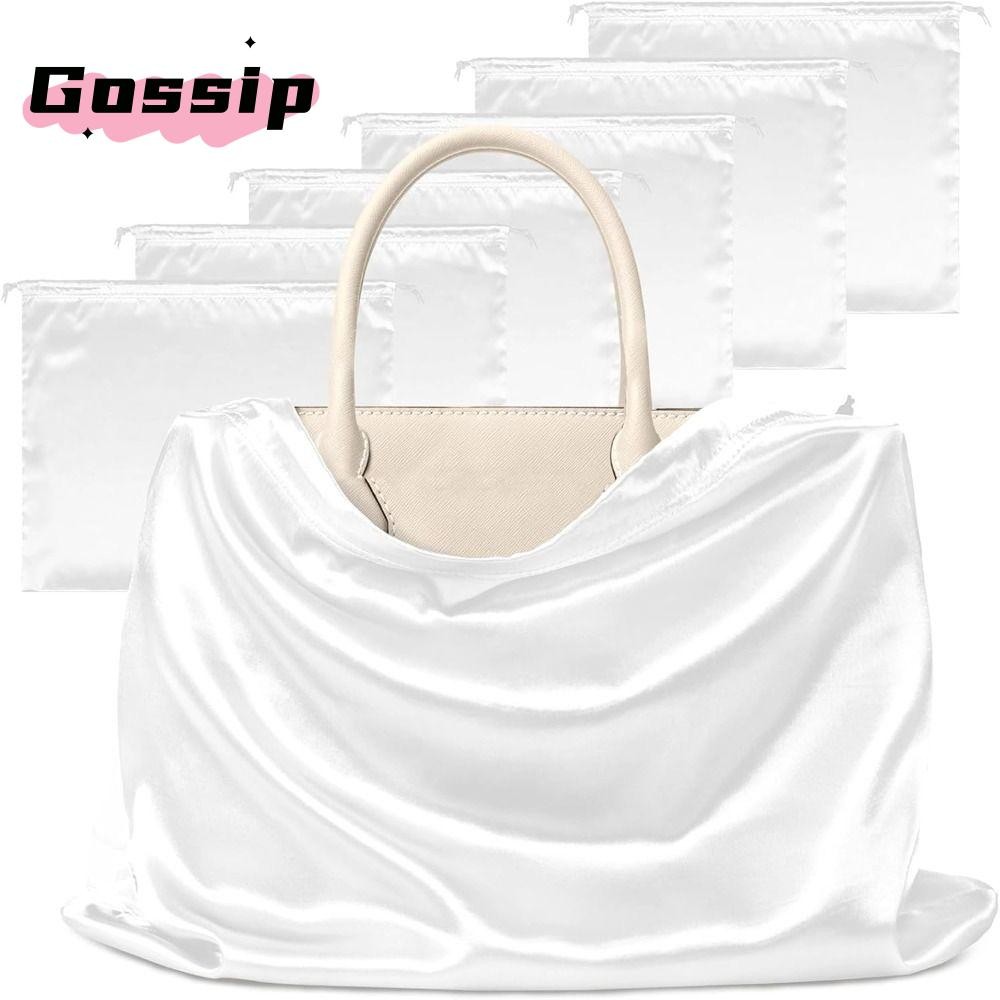 Gossip กระเป๋าหูรูด, กระเป๋าถือนํากลับมาใช้ใหม่ได้ Silky ซาตินถุงเก็บฝุ่น, รองเท้าสะดวกเสื้อผ้าที่เก็บความจุขนาดใหญ่ถุงเก็บฝุ่น