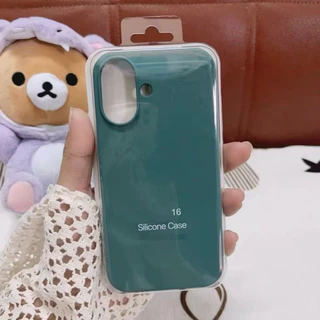 Case For 16 Pro Max กำมะหยี่ เนื้อซิลิโคน สีพื้น สำหรับ รุ่น ไอโฟน iPhone 16 16Pro 16Promax 16Plus 15Pro 15Promax 024