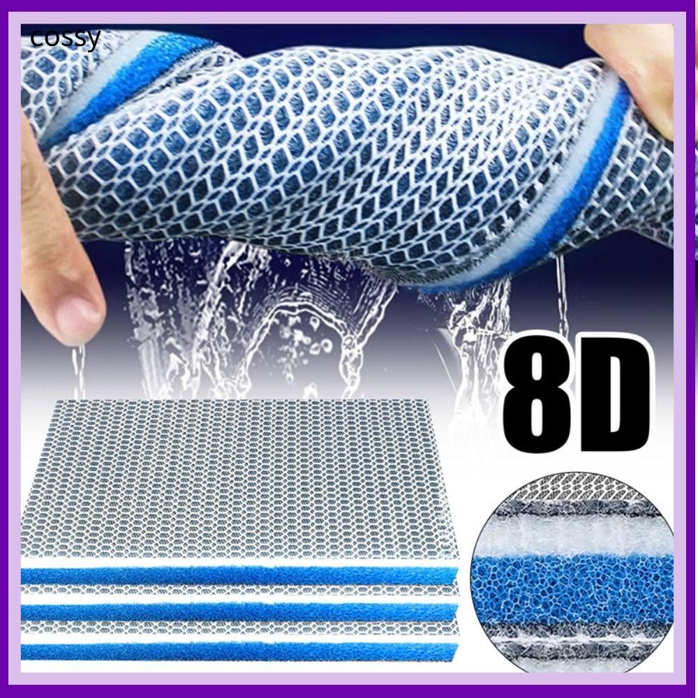 Cossy 1 ชิ้น Aquarium Filter ฟองน้ํา, 8D 8 ชั้นกรองชีวเคมี, High-Density Cotton Sponge สําหรับบ่อปลาตู้ปลา