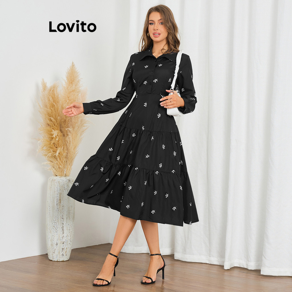 BR10-APR24-B-2-เดรสเชิ้ตคอปกหลายชั้นลายดอกไม้-DRB10BR245