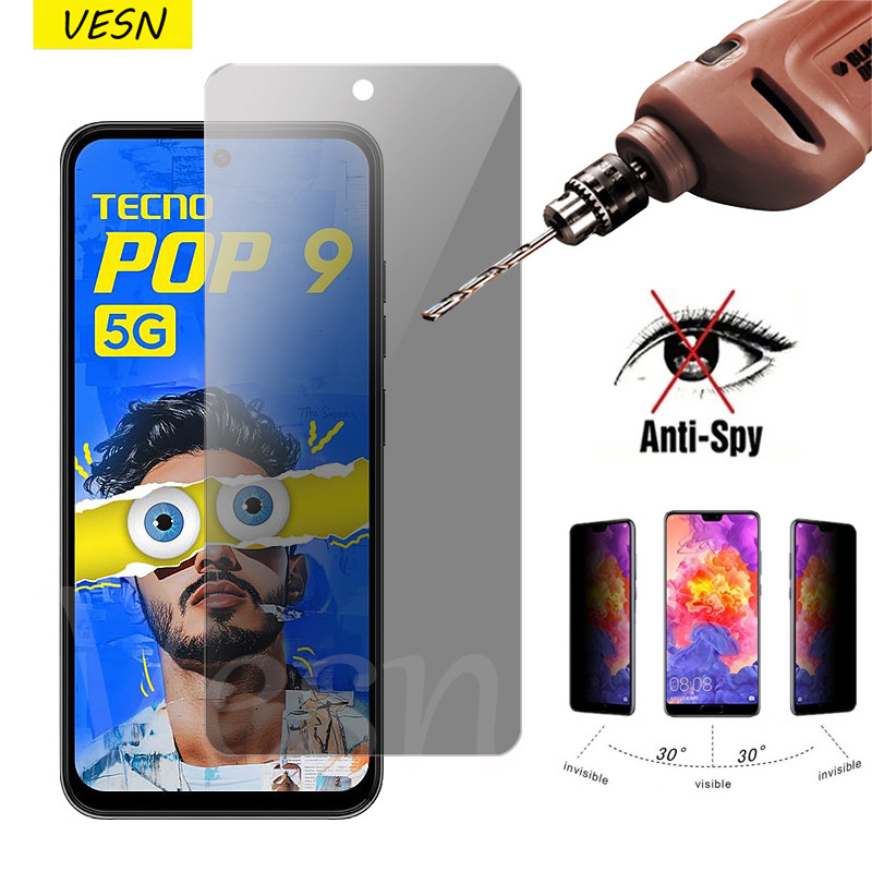 ฟิล์มกันแอบมอง ฟิล์มกันเสือก ฟิล์มกระจก Tecno Pop 9 8 7 Pova 6 Neo 5 4 Pro 4G 5G 2025