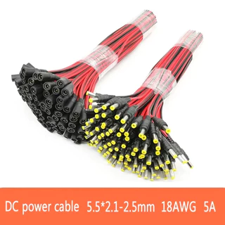 สินค้ามีคุณภาพ 10ชิ้น สายDCแดงดำ DC 5.5x2.1 mm ความยาว24ซม.ตัวผู้ และตัวเมีย สำหรับกล้องวงจรปิด คอมพิวเตอร์
