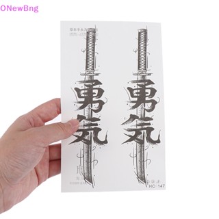 Onew Warrior สติกเกอร์รอยสักกึ่งถาวร ลายดอกไม้ กันน้ํา สําหรับผู้ชาย