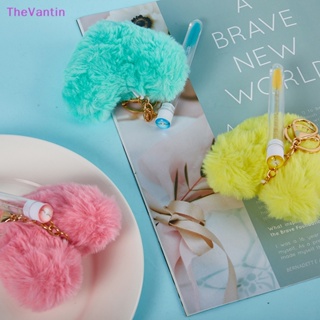 Thevantin แปรงเขียนคิ้ว ใช้ซ้ําได้ แปรงขนตา พวงกุญแจ พร้อมลูกบอลขนหัวใจ เปลี่ยนได้ กันฝุ่น แปรงแต่งหน้า ของดี