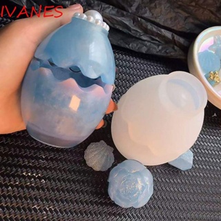 Ivanes ถาดแม่พิมพ์ซิลิโคนเรซิ่น อีพ็อกซี่ รูปไข่ สําหรับทําสบู่ DIY