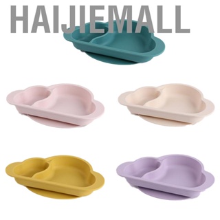 Haijiemall Baby Silicone Dinner  Cute Cloud Shape Divided Design Suction Toddler for Eating