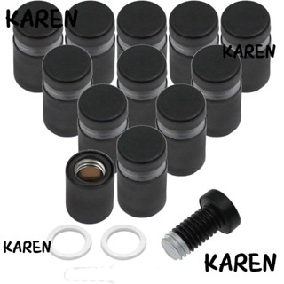 Karen สกรูสเตนเลส สีดํา 1/2 นิ้ว x 0.78 นิ้ว สําหรับยึดกรอบรูป 12 ชิ้น