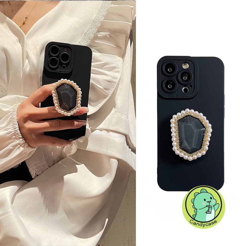เคสโทรศัพท์มือถือ พร้อมที่ตั้งวาง ประดับมุก หรูหรา สําหรับ Vivo Y21 Y21S Y21A Y21T Y33S 4G Y50 Y30 Y