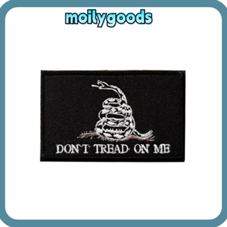 Moilyhd แผ่นแพทช์ผ้าไม่ทอ PVC ปักลาย Dont Tread on Me อุปกรณ์เสริม สําหรับตกแต่งบ้าน DIY