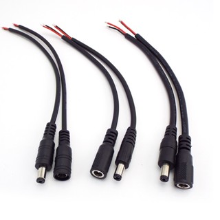 สายเคเบิลเชื่อมต่อพาวเวอร์ซัพพลาย ทองแดง 16 18 20 22awg 7A 10A DC ตัวผู้ ตัวเมีย 5.5x2.1 มม. สําหรับแถบไฟ LED