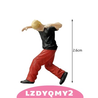 [Lzdyqmy2] โมเดลฟิกเกอร์เรซิ่น รูปนักเต้นถนน 1/64 สําหรับตกแต่งสวน สถาปัตยกรรม