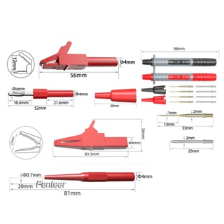 [Fenteer] ชุดมัลติมิเตอร์ ตะกั่ว มืออาชีพ พร้อมโพรบทดสอบไฟฟ้า แบบเปลี่ยน สําหรับมัลติมิเตอร์ดิจิทัล