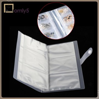 [Homyl5] หนังสือเก็บเครื่องประดับ PVC แบบใส น้ําหนักเบา ทนทาน กันฝุ่น 84 ช่อง