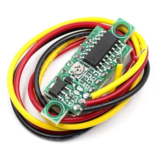 0.28 นิ้ว DC 0-100V 3 สาย Mini Gauge แรงดันไฟฟ้าจอแสดงผล LED แผงดิจิตอลโวลต์มิเตอร์เครื่องตรวจจับ Monitor เครื่องมือ