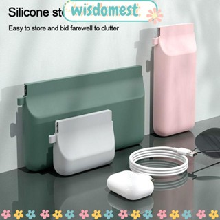 Wisdomest ใหม่ กระเป๋าซิลิโคน กันน้ํา ขนาดเล็ก สีพื้น สําหรับใส่จัดเก็บหูฟัง เครื่องสําอาง เดินทาง กลางแจ้ง