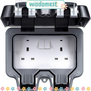 Wisdomest ซ็อกเก็ตสวิตช์ติดผนัง กันน้ํา กันฝุ่น สําหรับบ้าน กลางแจ้ง