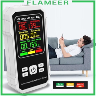 [Flameer] เครื่องวัดแม่เหล็กไฟฟ้าดิจิทัล พร้อมไฟแบ็คไลท์ EMF สําหรับพื้นที่สาธารณะ โรงงาน ครัว กลางแจ้ง