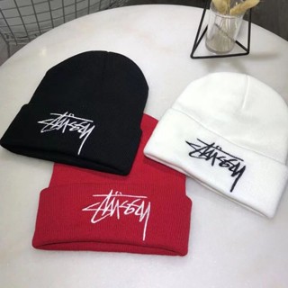 หมวกผ้าขนสัตว์ถัก stussy  ไม่ซ้ําใคร