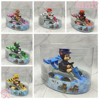 Lanfy โมเดลฟิกเกอร์การ์ตูนสุนัข Patrol Dog Pull Back Cars Rubble Rocky Tracker Rescue Dog Car ของขวัญวันเกิด ของเล่นสําหรับเด็กผู้ชาย ผู้หญิง