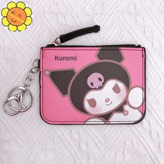 Yescont Kawaii กระเป๋าใส่เหรียญ พวงกุญแจ แบบหนัง ห้อยจี้การ์ตูน Melody Pom Pom Purin Kuromi