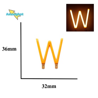 Amonghot&gt; ใหม่ เส้นใยตัวอักษรภาษาอังกฤษ ABCDEFGHIJKLM DC3V LED COB LED สําหรับตกแต่งภายใน งานแต่งงาน ปาร์ตี้ DIY