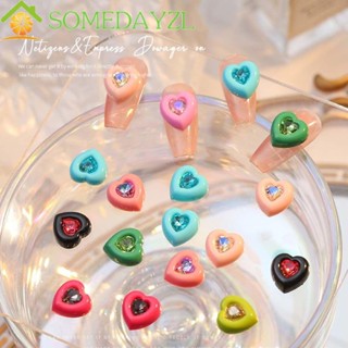 Somedayzl 10 ชิ้น / เซต หัวใจรัก ตกแต่งเล็บ, อุปกรณ์ทําเล็บ พลอยเทียม หัวใจ รัก อุปกรณ์ทําเล็บ ที่มีสีสัน วัสดุทําเล็บ สีแคนดี้ การ์ตูน รัก หัวใจ ร้านทําเล็บ