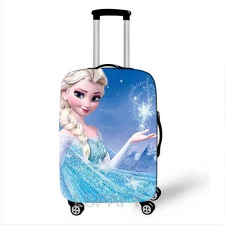 ผ้าคลุมกระเป๋าเดินทาง พิมพ์ลาย Disney Frozen Elsa กันฝุ่น 18-32 นิ้ว