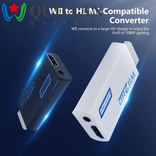 Quillan Wii2HDMI อะแดปเตอร์แปลงเอาท์พุท HDMI WII เป็น HDMI หัวแปลงเสียง ความละเอียดสูง สําหรับ HDTV TV โปรเจคเตอร์ มอนิเตอร์