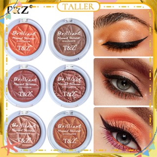 ✧Ready Stcok T &amp; Z European และ American Monochrome Eye Shadow Plate Pearlescent Sequins Earth Color อายแชโดว์ Long Lasting Eye แต่งหน้า TALLER