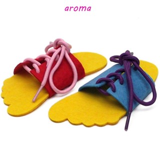 Aroma เชือกผูกรองเท้า รูปปลา หลากสี ของเล่นเสริมการเรียนรู้เด็ก