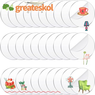 Greateskol แผงอะคริลิคใส ทรงกลม เส้นผ่าศูนย์กลาง 5 ซม. หนา 2 มม. 60 ชิ้น