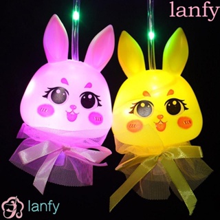 Lanfy โคมไฟกระต่ายเรืองแสง แบบพกพา ของเล่นสําหรับเด็ก