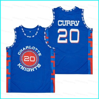 เสื้อกีฬาบาสเก็ตบอล ลายการ์ตูน No.20 Stephen Curry สีฟ้า สําหรับผู้ชาย และผู้หญิง