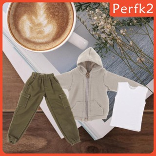 [Perfk2] ชุดเสื้อกีฬาลําลอง แฮนด์เมด สเกล 1/12 แฟชั่น สไตล์คลาสสิก สําหรับผู้ชาย ฟิกเกอร์แอกชัน 6 นิ้ว BJD