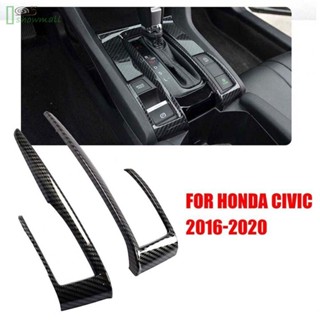 [ISHOWMAL-TH]Carbon Fiber Interior Gear Shift Box Strip Cover Trim for Honda Civic 2016 2020-New In 9-