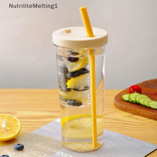 [NutriliteMelting1] ขวดน้ําผลไม้ พร้อมหลอดดูดน้ําผลไม้ สร้างสรรค์ สําหรับกลางแจ้ง [TH]