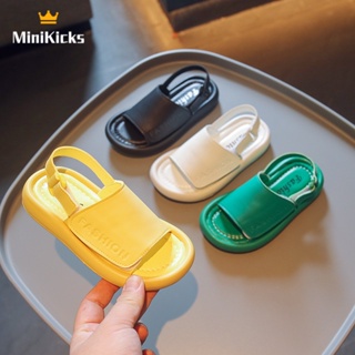 MiniKicks รองเท้าหัวโต รองเท้าแตะชาย รองเท้าหัวโตผู้ชาย นุ่ม พื้นหนา กันลื่น ใส่เดินสบาย  36Z230908