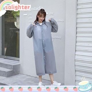 SOLIGHTER เสื้อกันฝน กันน้ํา แบบพกพา สําหรับผู้ใหญ่