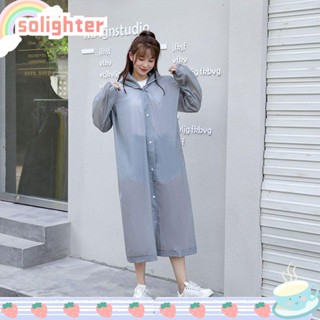 SOLIGHTER เสื้อกันฝน กันน้ํา แบบพกพา สําหรับผู้ใหญ่